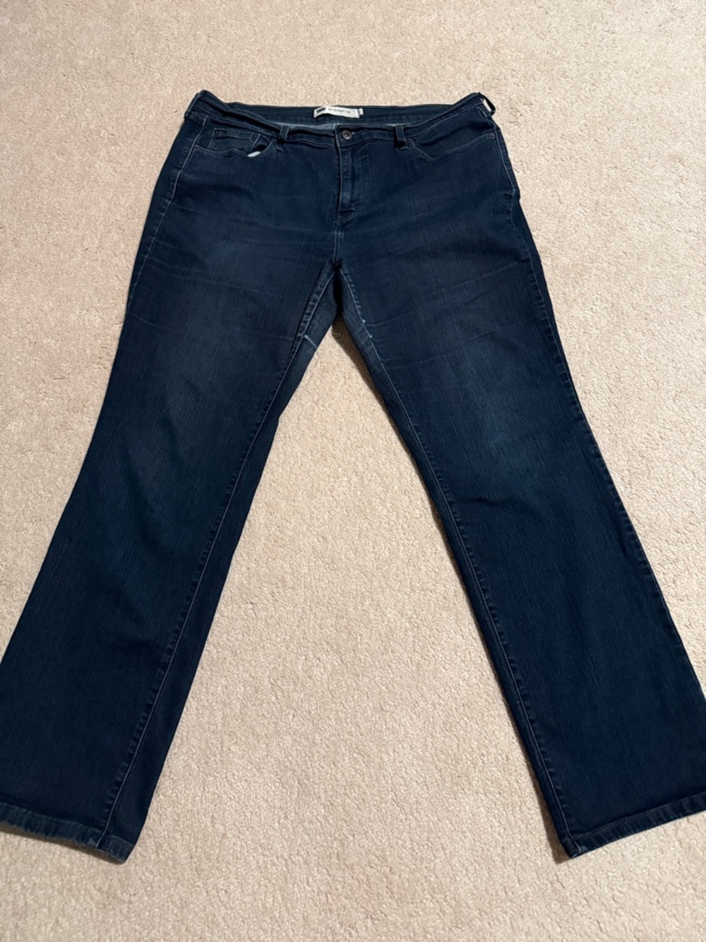 Levi's Women's 505 Straight Leg Jeans in Dark Blue - Picture 1 of 13